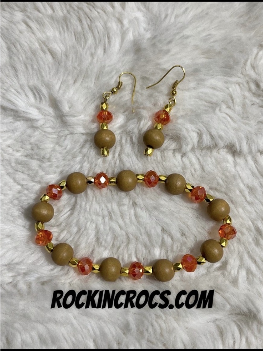 Amber Glowwood Sparkle Bracelet Set